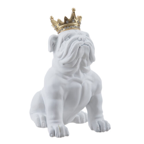 FIG. BULL DOG BLANCO-ORO 16X17X23