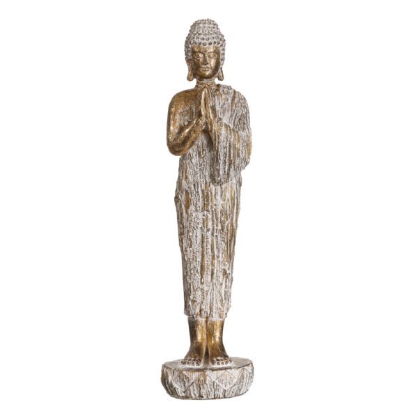 FIGURA BUDA ORO-BLANCO 17X9X38