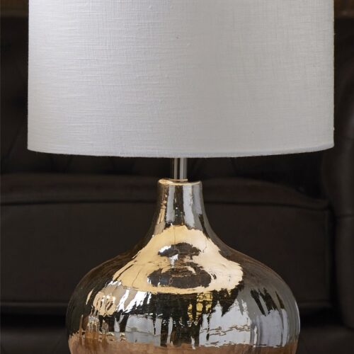 LAMPARA DAIRA PLATA 44 CM