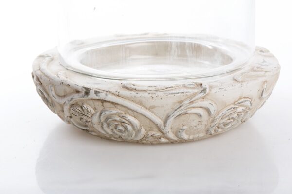 PORTAVELAS CERAM/CRISTAL 23,2x23x26