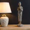 FIGURA BUDA ORO-BLANCO 17X9X38