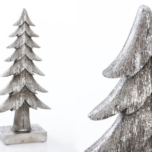 ARBOL DECORATIVO PLATA 20X10X42
