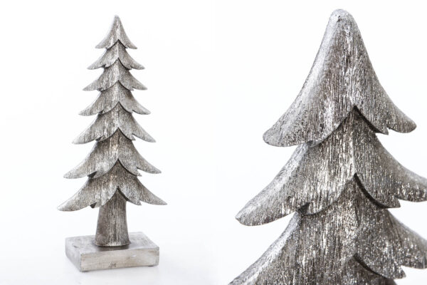 ARBOL DECORATIVO PLATA 20X10X42