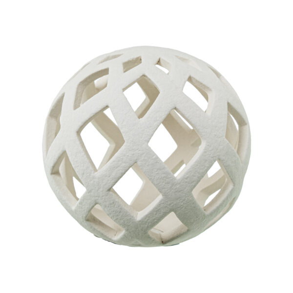 BOLA CERAMICA CALADA 10CM CREMA O10CM