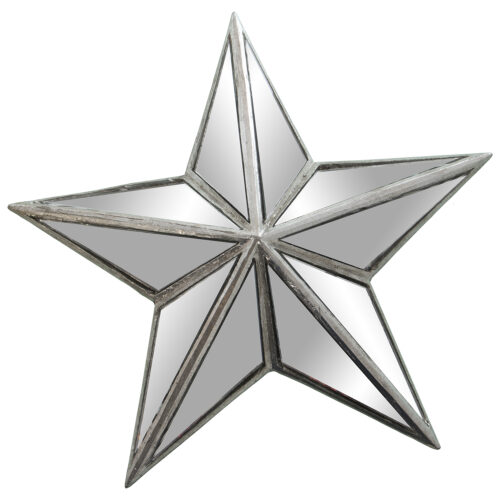 ESPEJO ESTRELLA PLATA 24X5X22