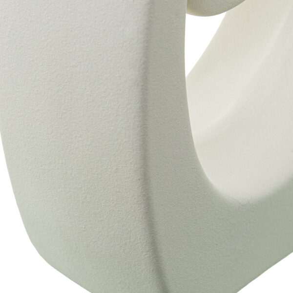 FIGURA ABST CERAM 26CM CREMA RUG 19X8X26