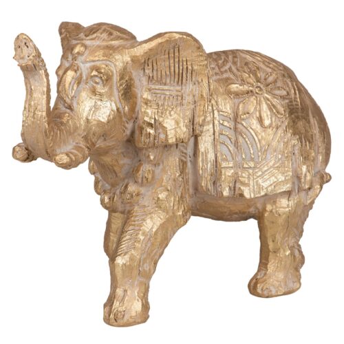ELEFANTE DORADO 36X15X25 CM
