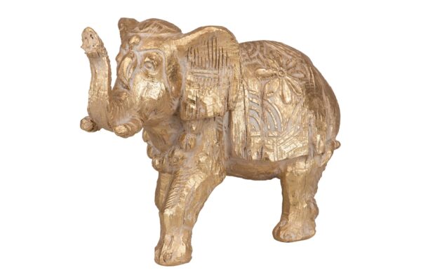 ELEFANTE DORADO 36X15X25 CM