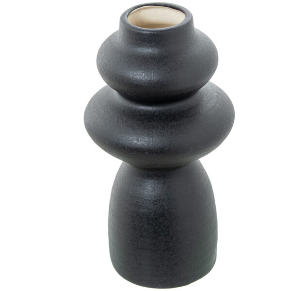 JARRON CERAM ABST 32CM NEGRA O17X32CM