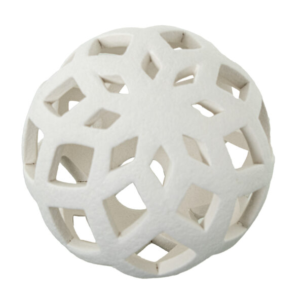 BOLA CERAMICA CALADA 10CM CREMA O10CM