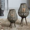 FAROL BAMBU C/PATAS GRIS 28DX60