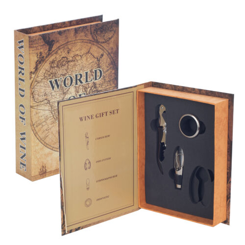 SET VINO 4PXS LIBRO