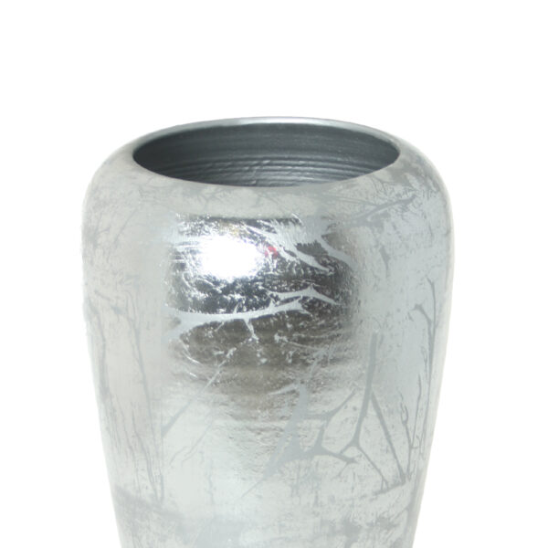 JARRON  TERRACOTA/PLATA 29x50