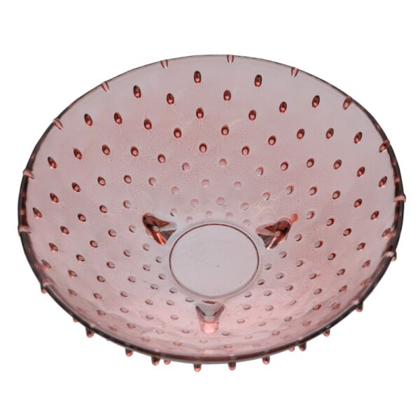 CENTRO MESA ROSA VIDRIO 20X20X7 CM