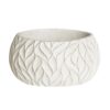 MACETERO HOJAS BLANCO JARDIN 22X22X10