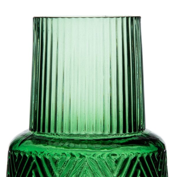 JARRON VERDE VIDRIO 10X10X15