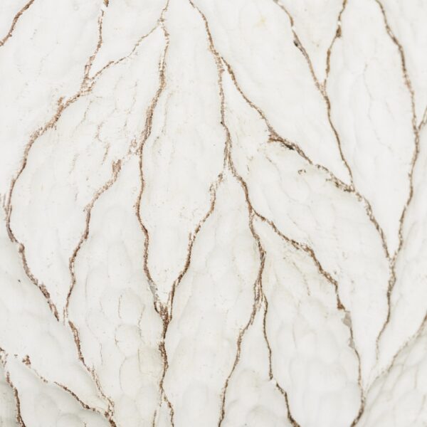MACETERO HOJAS BLANCO JARDIN 25X13X11