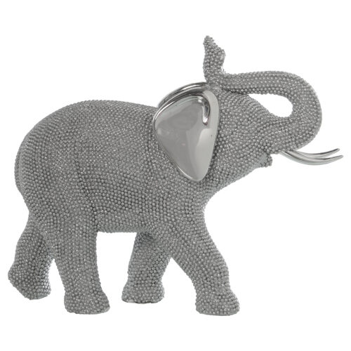 FIGURA ELEFANTE RES PLATEADA 29X10,5X23