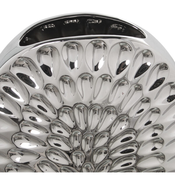 JARRON CERAMICA 40CM PLATEADO 27X11X40CM