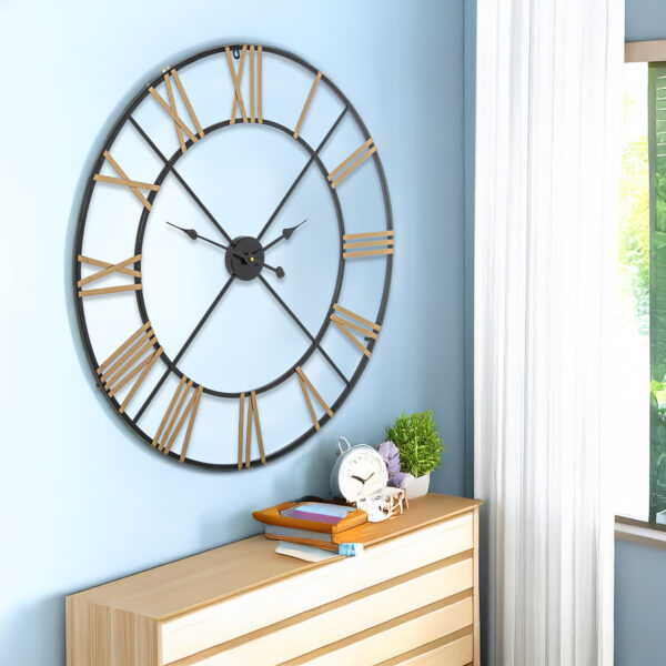 RELOJ PARED HIERRO  O80X5CM(PILA NO INC)