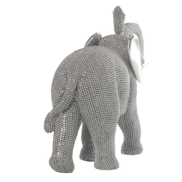 FIGURA ELEFANTE RES PLATEADA 29X10,5X23