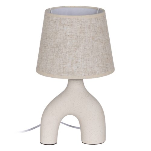 LAMPARA BEIGE CERAMICA  22X22X3CM