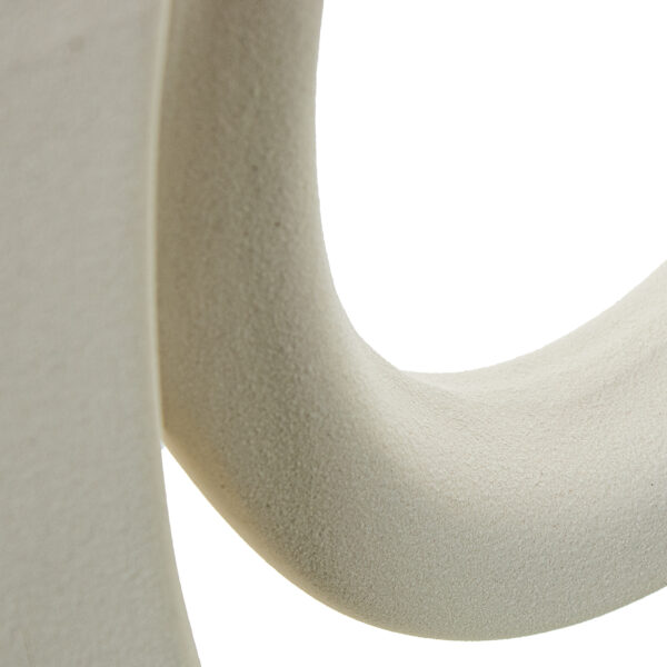 FIGURA ABST CERAM 26CM CREMA RUG 19X8X26