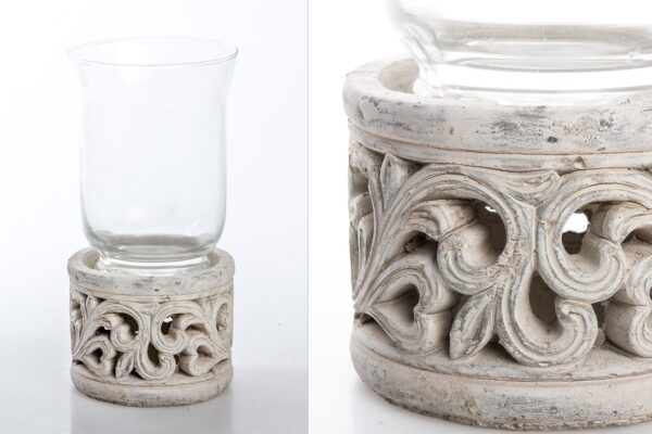 PORTAV. CERAM/CRISTAL FORMA 11X11X22