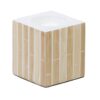 PORTAVELAS BEIGE BAMBU/MDF 10X10X10 CM