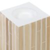 PORTAVELAS BEIGE BAMBU MDF 10X10X16 CM