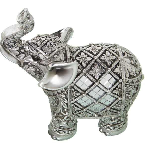 FIGURA RES ELEFANTE PLAT/ESP 11X6X16CM