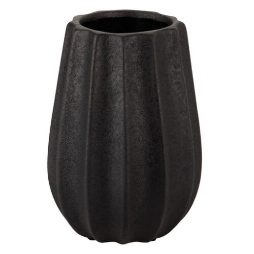JARRON CERAMICA NEGRO 19x19x26 CM