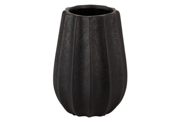 JARRON CERAMICA NEGRO 19x19x26 CM
