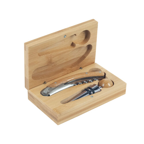 CAJA BAMBU 2 PCS VINO