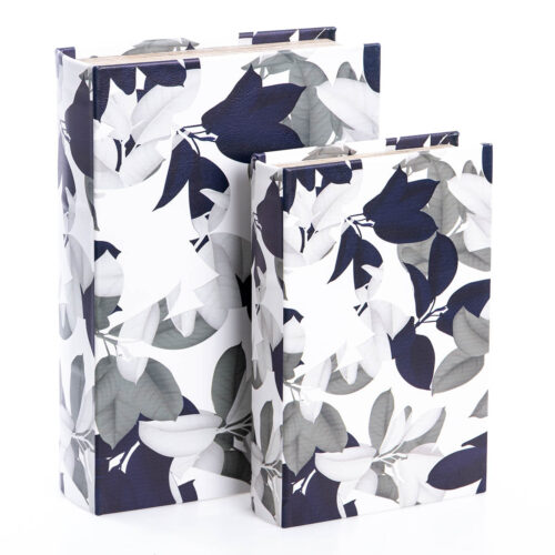 SET 2 CAJAS LIBROS HOJAS