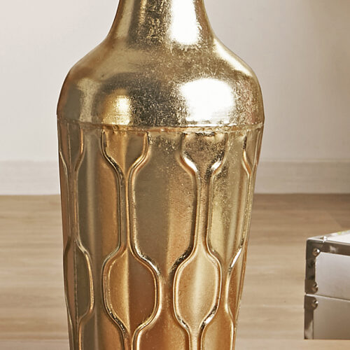 JARRON METAL RELIEVE ORO 46 CMS.