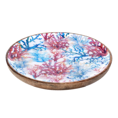 PLATO OLIVO CORAL 22X22X2,5 CM
