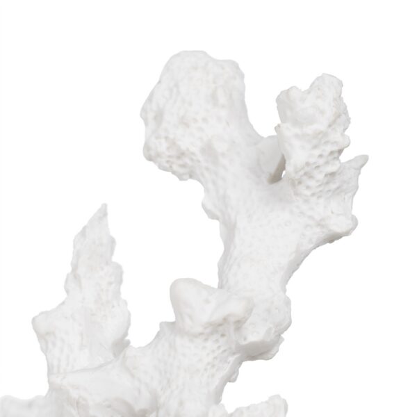 FIGURA CORAL BLANCO RESINA 17X17X20 CM
