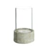 PORTAVELAS GRIS CEMENTO-CRISTAL 14X14X23