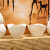 FLORERO CERAMICA BLANCO 19X19X36 CM