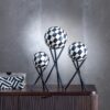 FIGURA BLANCO-NEGRO MET/RESINA 15X15X25