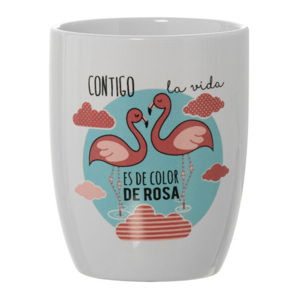 TAZA 375ML FLAMENCOS