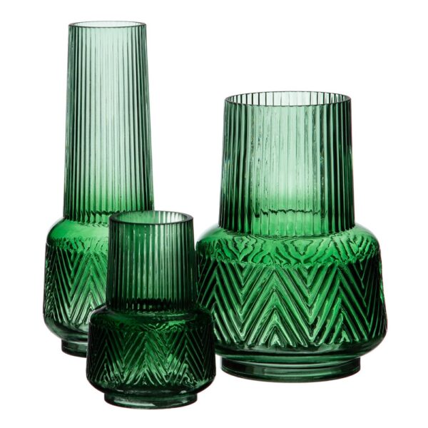 JARRON VERDE VIDRIO 17X17X23