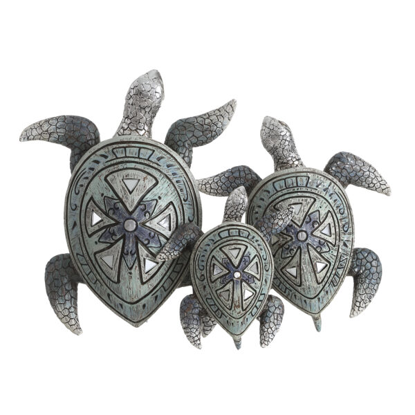 FIGURA TORTUGA GRIS-PLATA 20X15X6