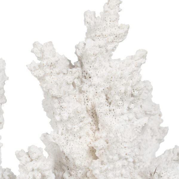 FIGURA CORAL BLANCO RESINA 34X13X27 CM