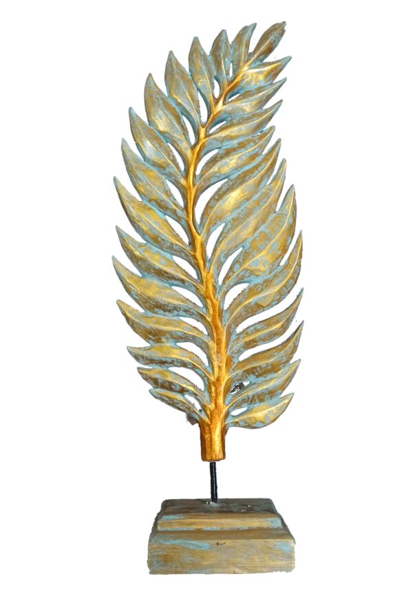 HOJA MADERA/HIERRO ORO 66X24X13