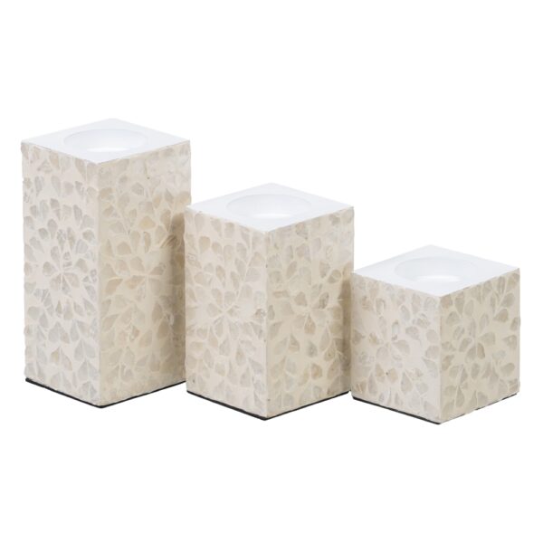 PORTAVELAS BEIGE NACAR-MDF10X10X10 CM