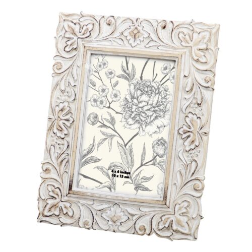 PORTAFOTOS CREMA 10X15 HOJAS DECORATIVAS