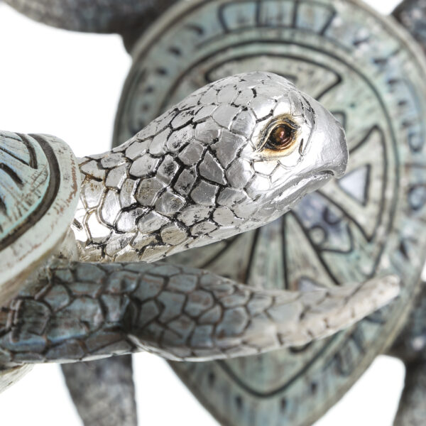 FIGURA TORTUGA GRIS-PLATA 20X15X6
