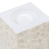 PORTAVELAS BEIGE NACAR-MDF 10X10X16 CM